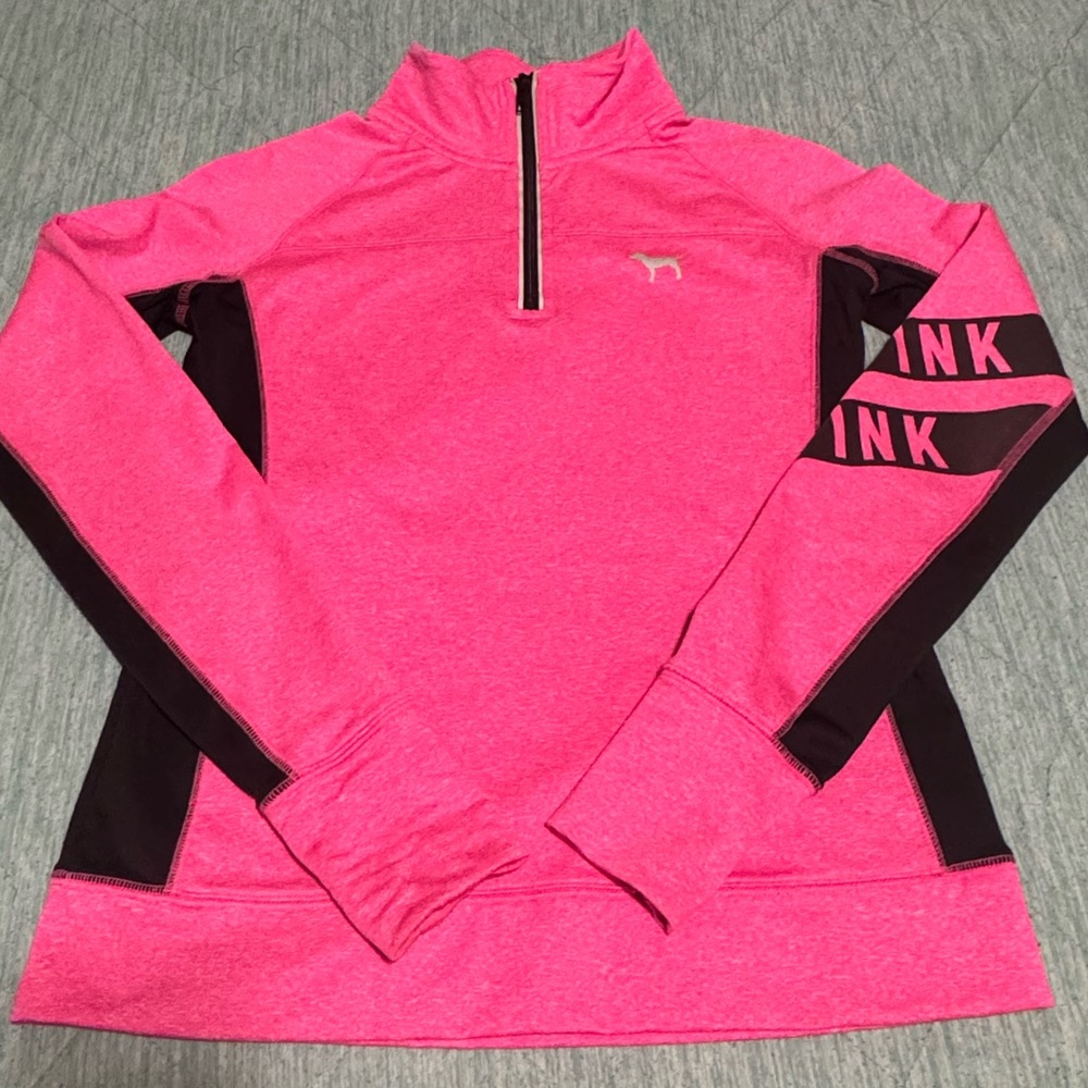 PINK Victoria's Secret Fuchsia Ultimate Half-Zip Pullover size S!